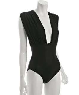 style #303813201 black Matisse Bahama one piece halter swimsuit