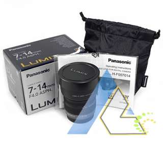 Panasonic Lumix G Vario 7 14mm F4 ASPH Lens 7 14 F/4  
