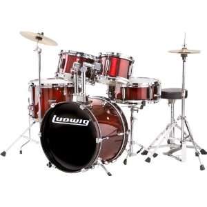  Ludwig Junior Outfit Drum Set Wine Red Electronics