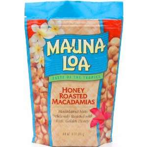 Mauna Loa Honey Roasted Macadamia Nuts, 11 Ounce Bag (Pack of 6 