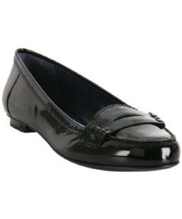 Yves Saint Laurent black patent Preppy penny loafers   up to 