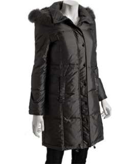 Via Spiga silver quilted down Stella fur trimmed anorak   up 