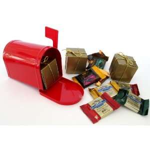 Red Mailbox Filled With Premium Ghiardelli & Bartons Chocolate Candies 