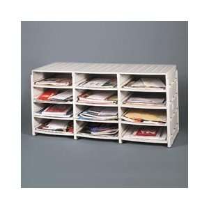   12 Compartment Plastic Literature Mailroom Sorter