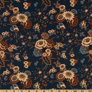  44 Wide Nottingham Village Floral Mariner Fabric By The 