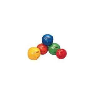  Set of 10   Sportime® Medicine Balls   Yellow 6 7 lbs 