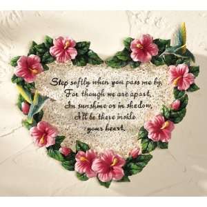  Hummingbird & Flowers Memorial Garden Stone By Collections 