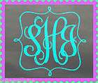 Script Personalized Car Window Decal Monogram in Frame