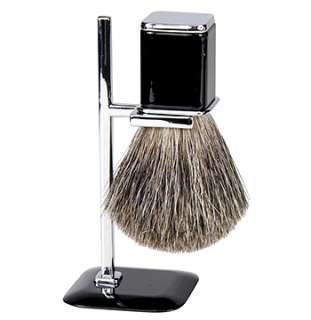 Kingsley BADGER Shave Brush Set with stand   Gift Boxed  