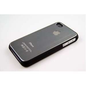 Grey Embossed Aluminium Metal iPhone 4 / 4S Hard Cover Case (Grey 