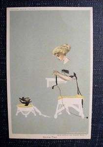 HOME TIES C.Coles Phillips Fade Away Girl 1909 Postcard  