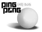 Qty 48 Ping Pong Balls Table Tennis Beer Plastic White 4 Dozen 