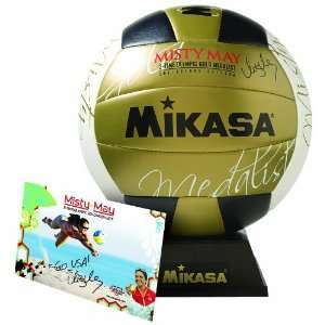  Mikasa Misty May Collectors Edition Volleyball Stand and 