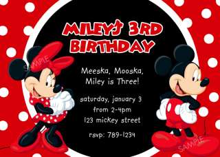 Mickey Mouse Clubhouse Invitation for Birthday Party  