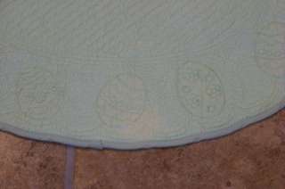 Quilted Easter Egg Oval Placemat Pastel Green NWT  