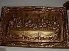 Vtg Antique The Last Supper Religious Picture Plaque Old Wall Hanging 
