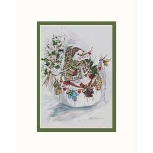  Christmas Mitts Holidays Pre Matted Poster Print by Peggy 
