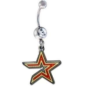  Houston Astros MLB Belly Navel Ring Jewelry