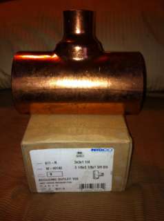 COPPER REDUCING OUTLET TEE NIBCO 3X3X1 1/4   