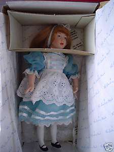 Danbury Mint Storybook Dolls Alice Doll Porcelain MIB  