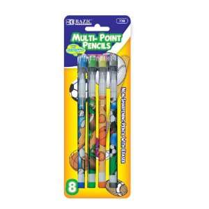  BAZIC Sports Multi Point Pencil (8/Pack), Case Pack 24 