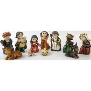  Kids Polyresin Nativity Set of 11 Pieces