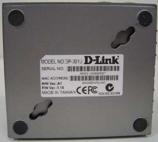 Lot of 2 D Link DP 301U 1 USB Port Print Servers  