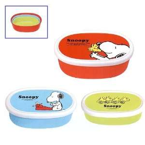    Snoopy Design Nesting Microwavable Food Storage Boxes Set of 3pcs