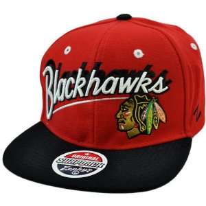 com NHL LNH Chicago Blackhawks Snapback Original Zephyr Red Black Hat 