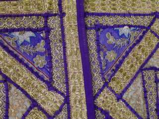  Pair of Vintage, Zardozi embroidery, Sequin work Tribal Purple 