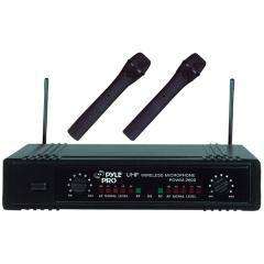 PYLE PRO Dual Channel UHF Wireless Microphone System WIRELESS MIC 