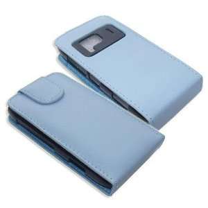  Modern Tech Baby Blue PU Leather Nokia N8 Clip and Flip 