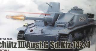 16 Sturmgeschutz III RC BattleTank Infra Red shoot Smoking Sound 