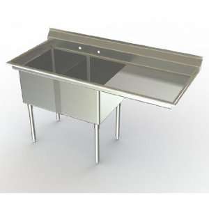  Aero NSF Deluxe Sink, 2 Bowl, With 30 inch Right Hand 