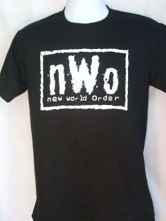 nWo New World Order WHITE Logo WCW T shirt NEW  