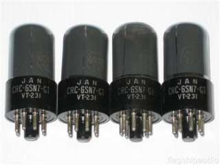 Matched Pair RCA CRC 6SN7GT 6SN7 GT VT 231 Smoked Glass Tubes  
