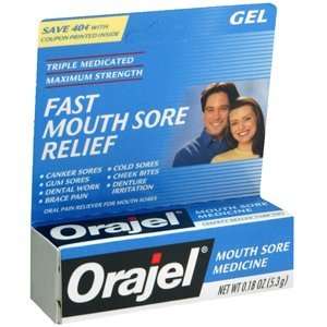  ORAJEL INSTANT PAIN RELIEF FOR ALL MOUTH SORES MAXIMUM 