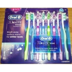  Oral B Advantage 3D White   8 Pack Soft Health 