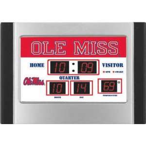  Mississippi Rebels Alarm Clock Scoreboard Sports 