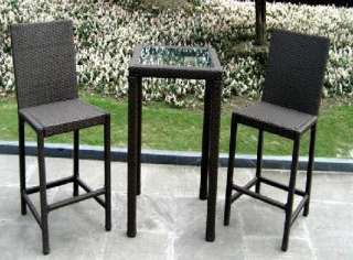 Chocalote bistro patio set, table, 2 chairs, glass top, resin, no 