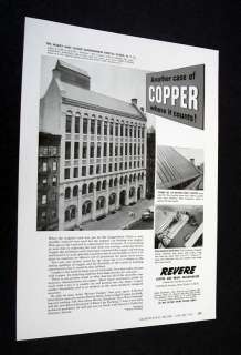 REVERE COPPER Guggenheim Dental Clinic new york 1954 Ad  
