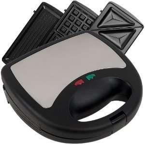   Chef Buddy 3 in 1 Sandwich Panini and Waffle Press 