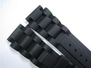 20mm Black Silicone Rubber watch band strap fit SEI KO Black Monster 