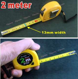 Ruler Pocket Retractable Tape Measure 2 M Meter cm mm  