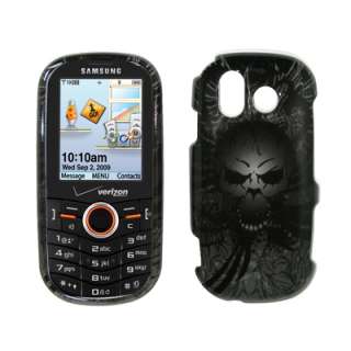 for Samsung Intensity Hard Case Cover Black Skull Wing 654367689059 