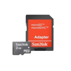SanDisk 2 GB microSD SDSDQ2048 Memory Card + Adapter  