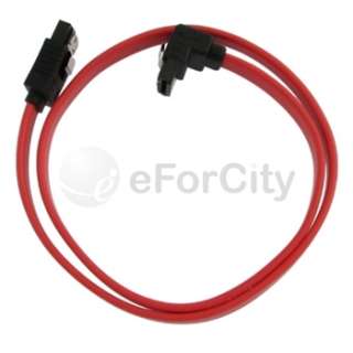   18 Inch Straight To Right SATA to SATA Data Cable Red For PC Computer