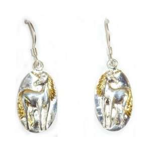  Sterling Silver Unicorn Pierced Earrings Jewelry