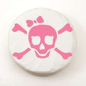  Pink Jolly Roger Girl White Spare Tire Cover Sports 