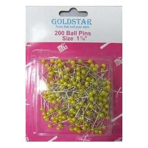  Ball Head Pins Yellow (1 Pack) Size 1 1/2 Everything 